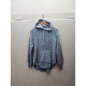Madewell XS Womens Blue Knit Hoodie With Kangaroo Pocket  Acrylic/Wool Blend